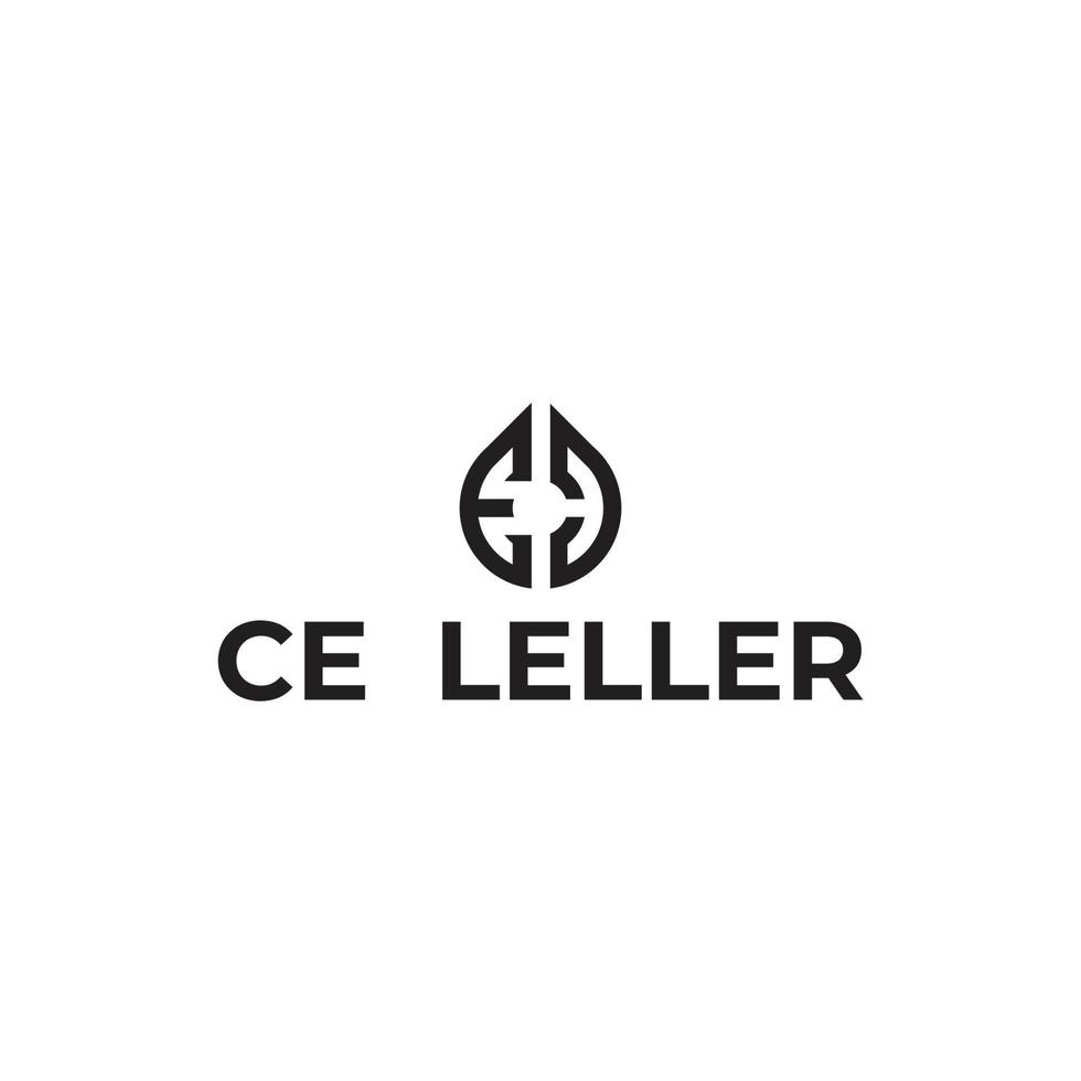 ce c e Brief Logo Design kreativ Symbol modern Vektor