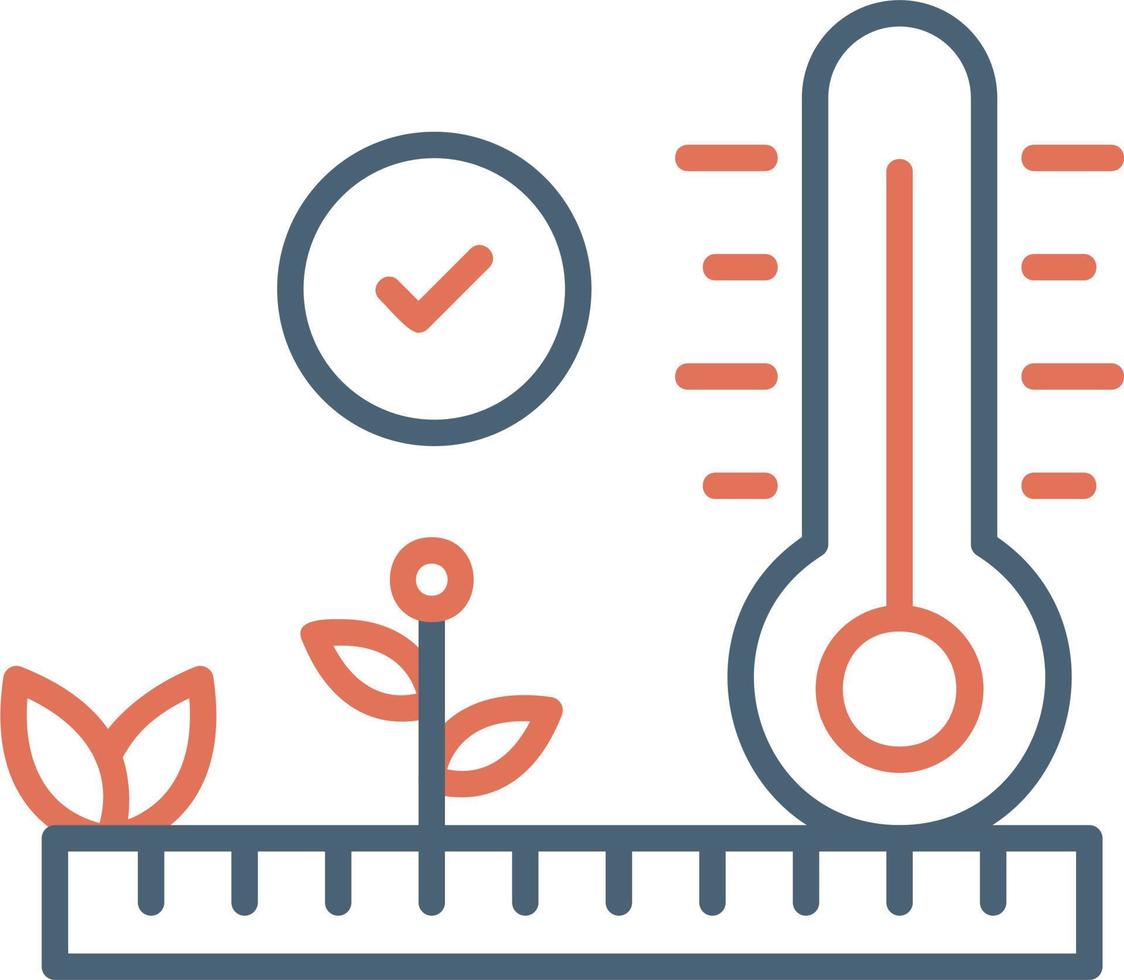 Vektorsymbol für die Temperaturprüfung vektor