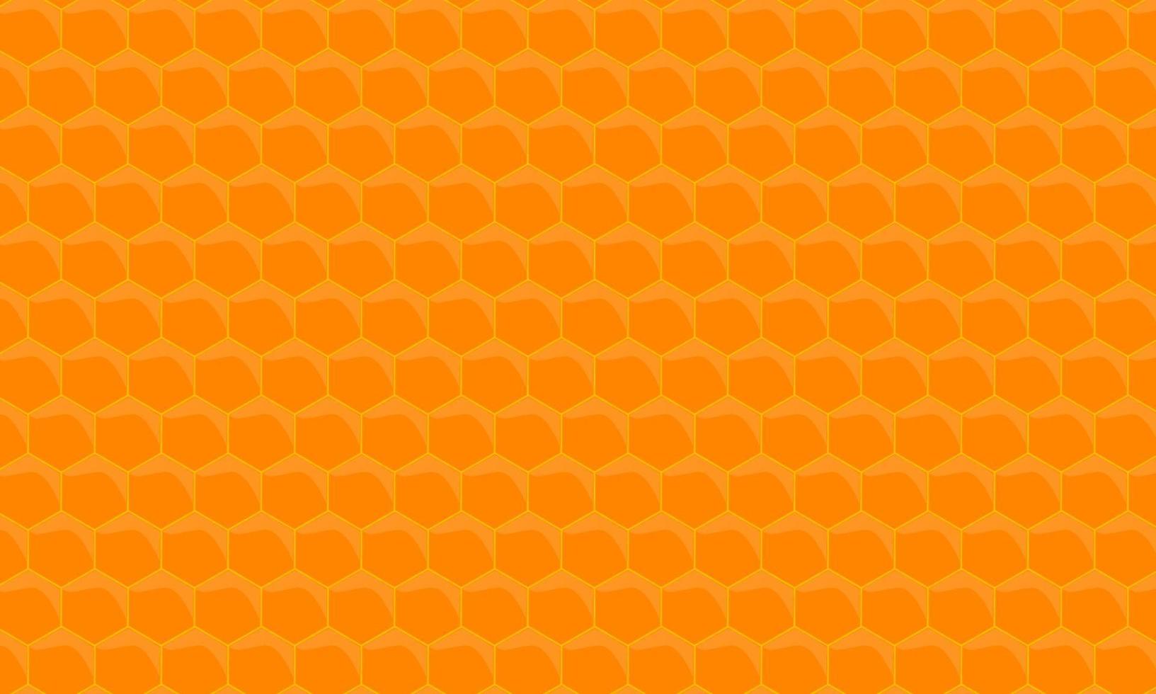 orange Waben Sechseck Muster Hintergrund vektor