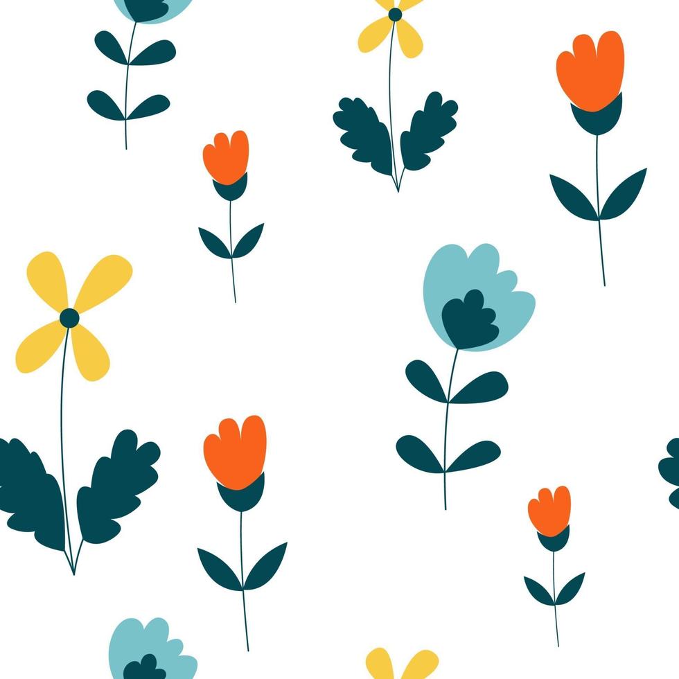 nahtlose Musterentwurf der Vektorblumenblume. kann für Hintergrundbilder, Hintergrund, Sammelalbum und ein anderes kreatives Projekt verwendet werden. vektor