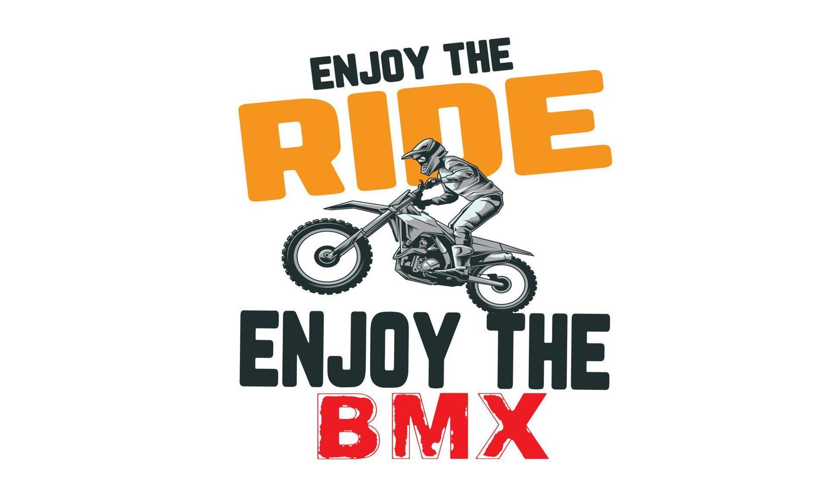 bmx cykel tävlings t-shirt design vektor