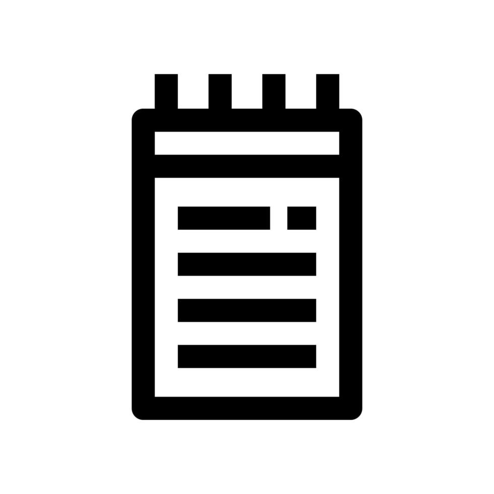 Notizbuch Symbol zum Ihre Webseite Design, Logo, Anwendung, ui. vektor