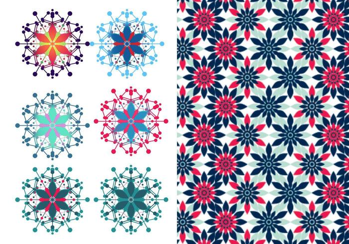 Festliche Floral Vector & Illustrator Pattern Pack