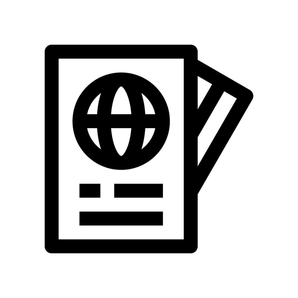 Reisepass Symbol zum Ihre Webseite, Handy, Mobiltelefon, Präsentation, und Logo Design. vektor