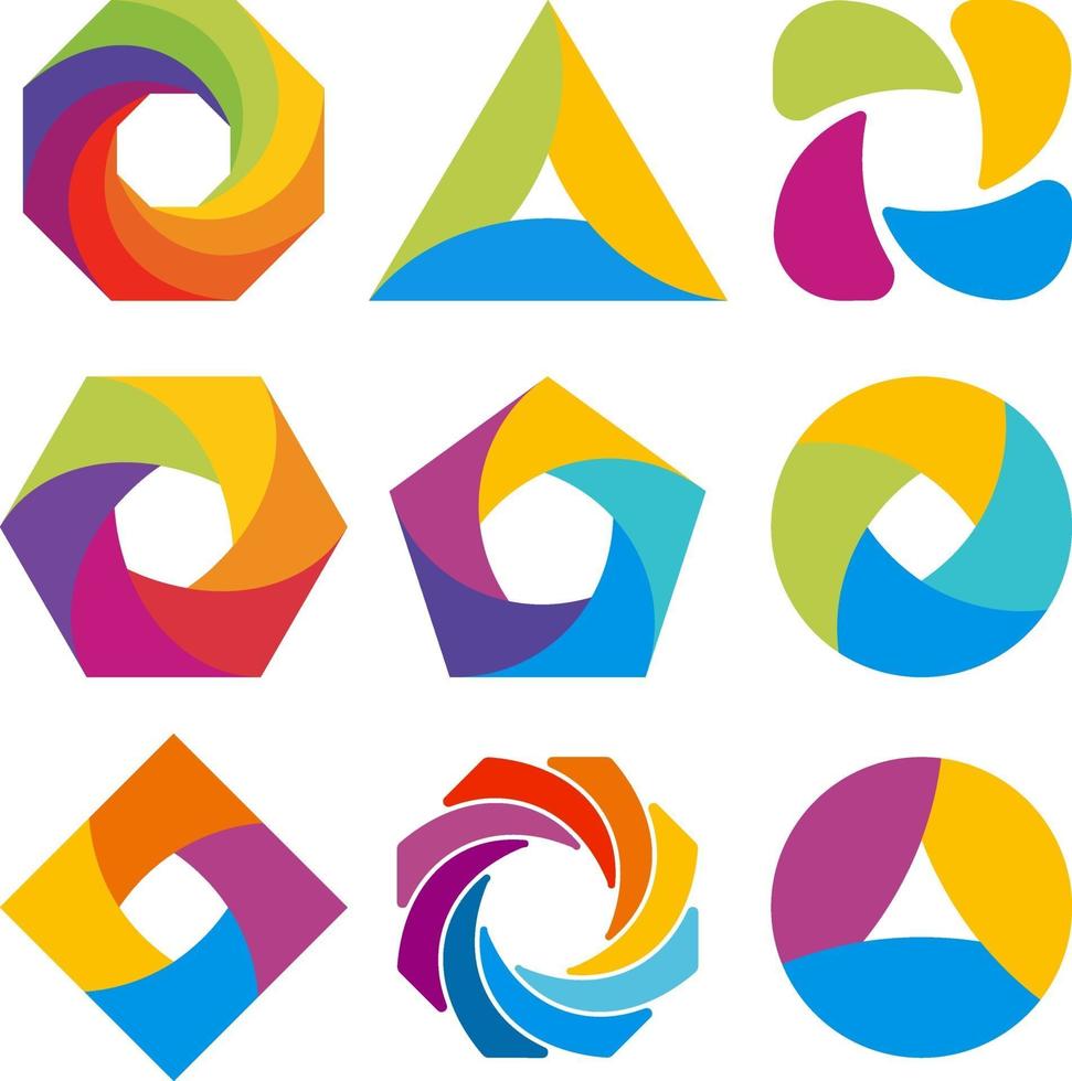 abstraktes Logo-Formdesign. Vektorabbildungen. vektor