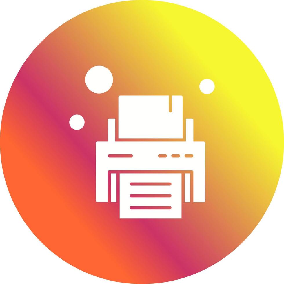 Drucker einzigartig Vektor Symbol