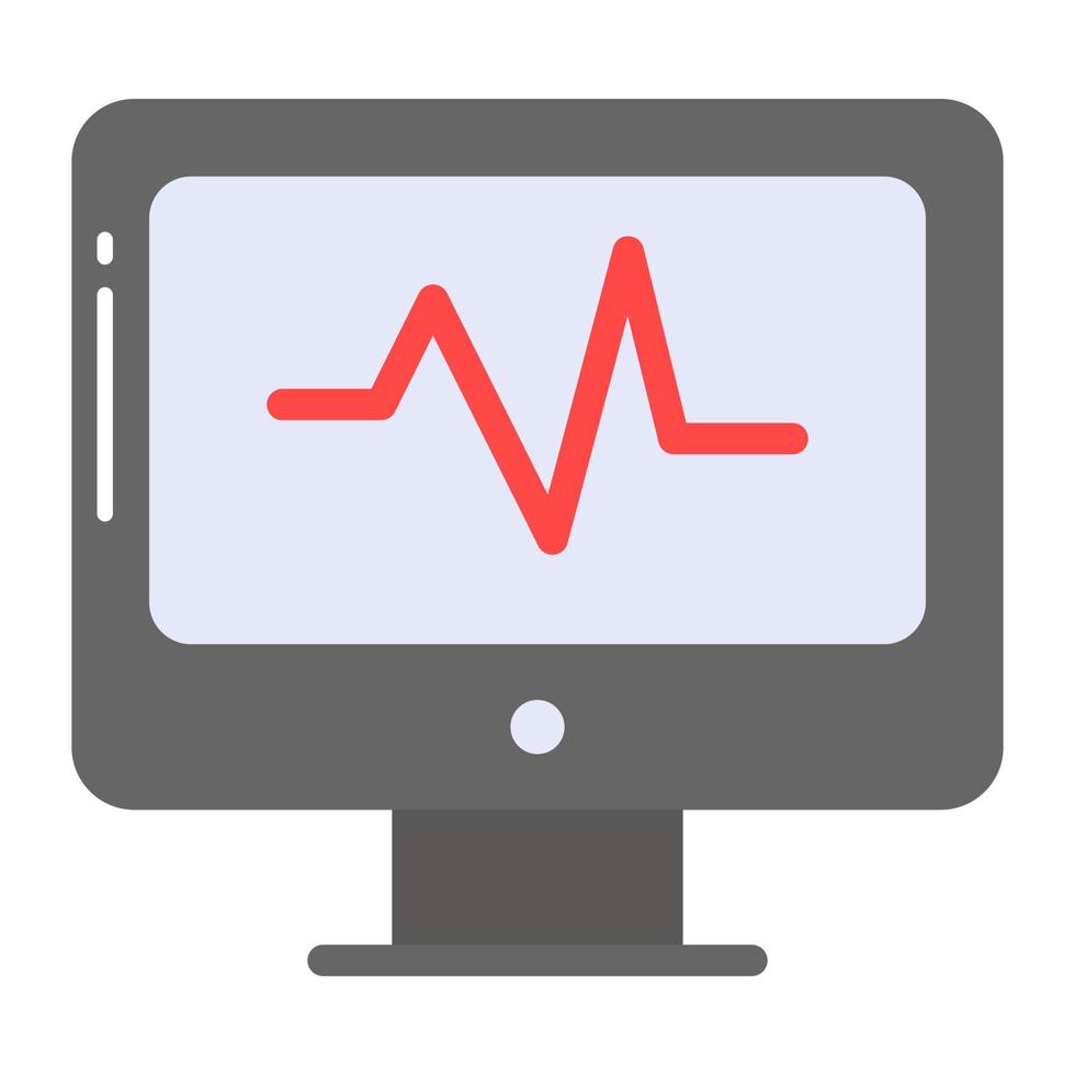 Herzschlag Innerhalb das Monitor Vektor Symbol von medizinisch Ausrüstung