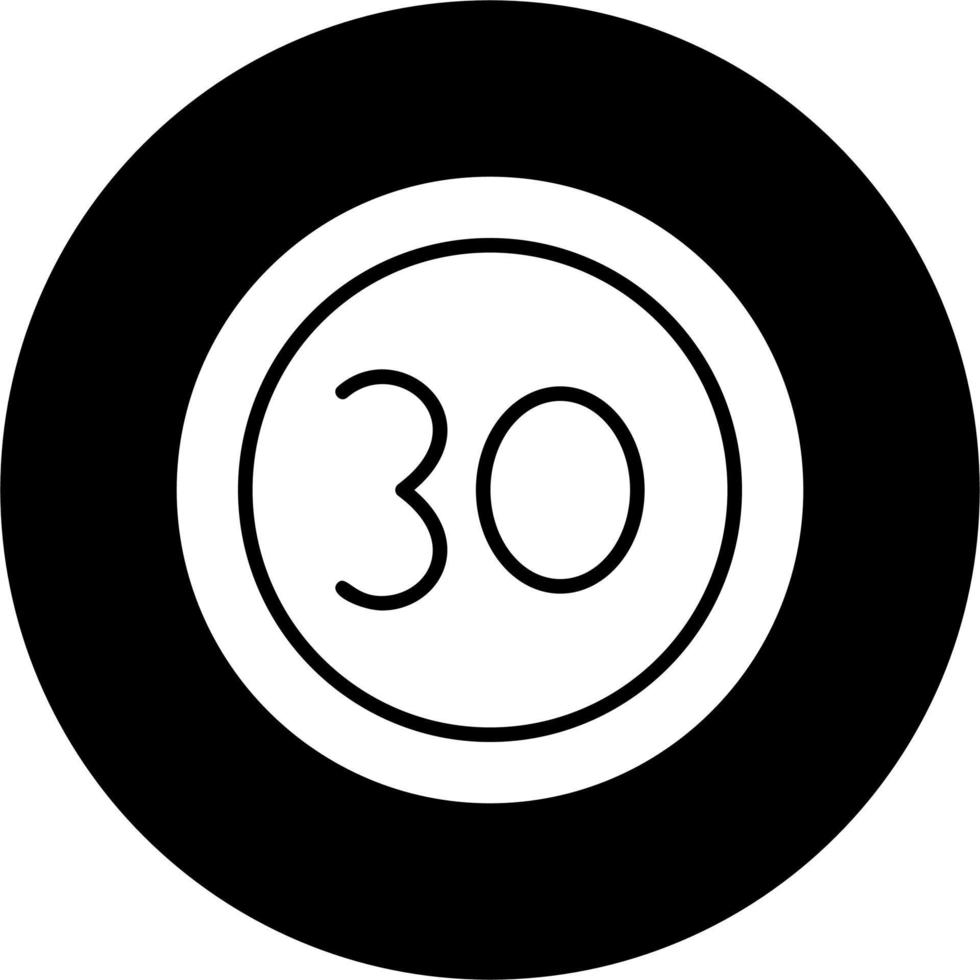 30 Geschwindigkeit Grenze Vektor Symbol