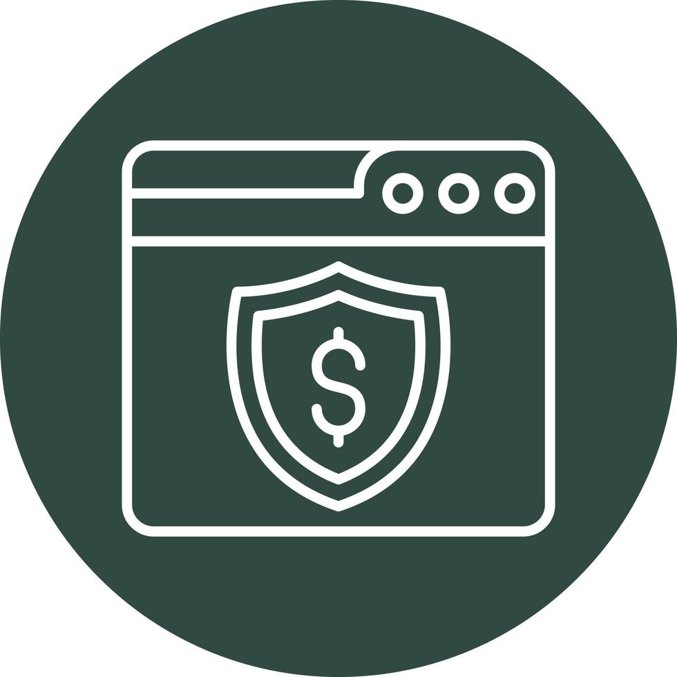 webb uppkopplad betalning säkerhet vektor ikon