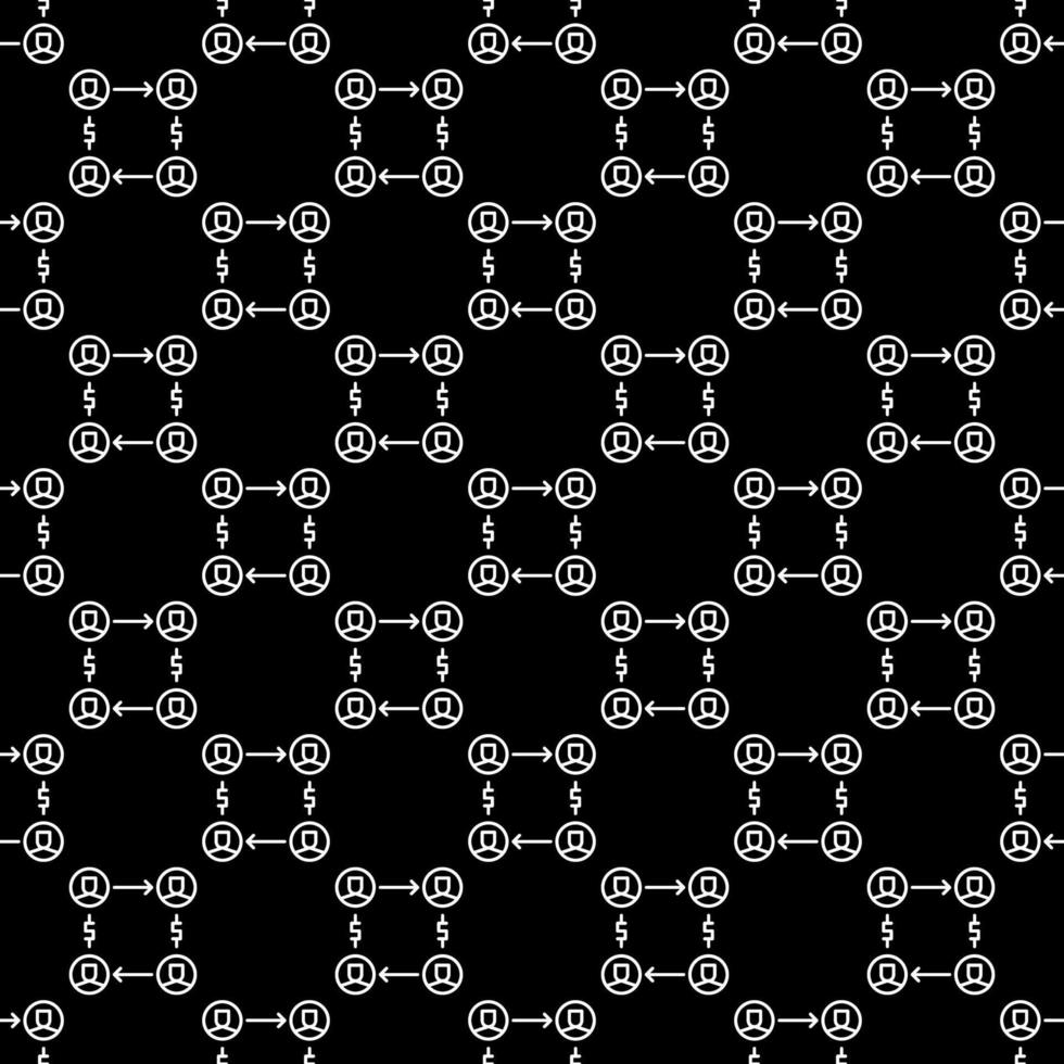 Menschen mit Dollar und Pfeil Zeichen Konzept nahtlos Muster vektor
