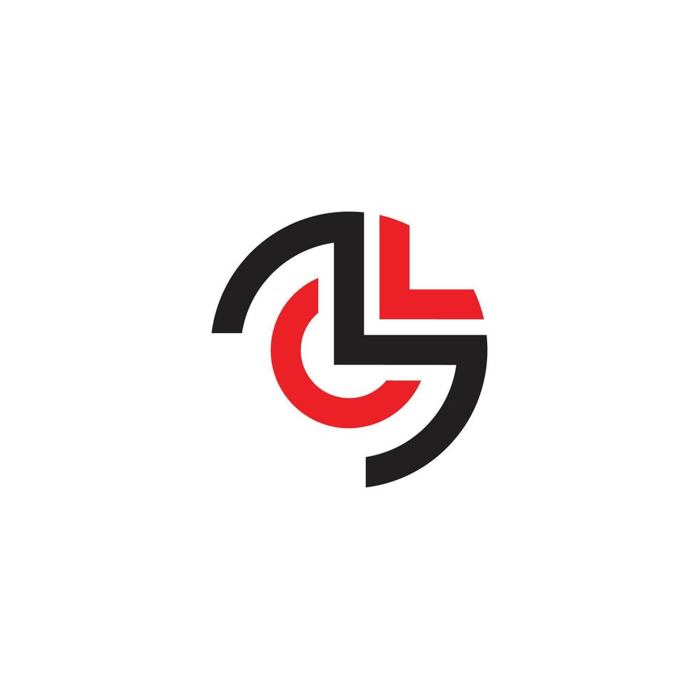 Brief cl Kreis abstrakt geometrisch Linie Logo Vektor