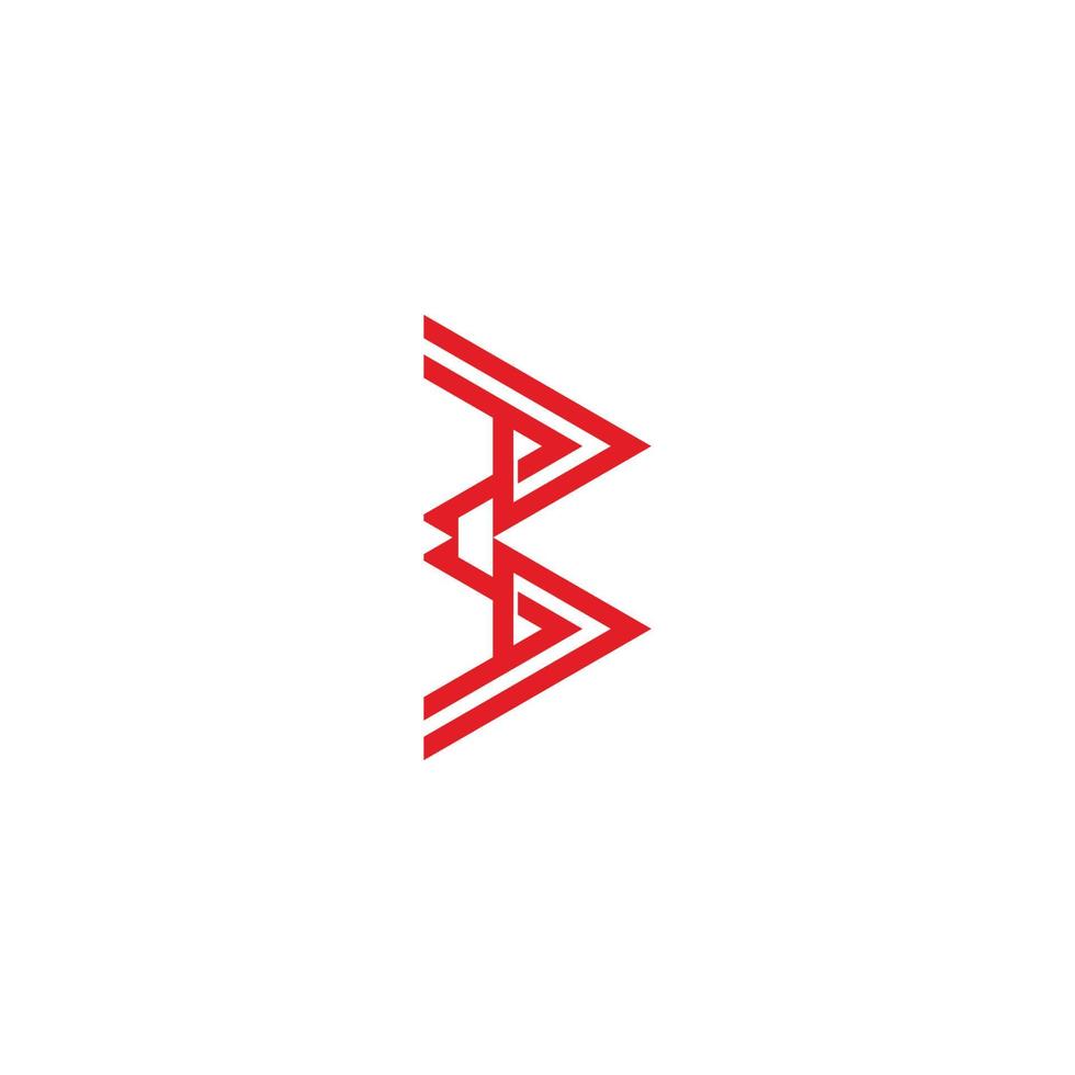 brev ba abstrakt linjär enkel geometrisk logotyp vektor