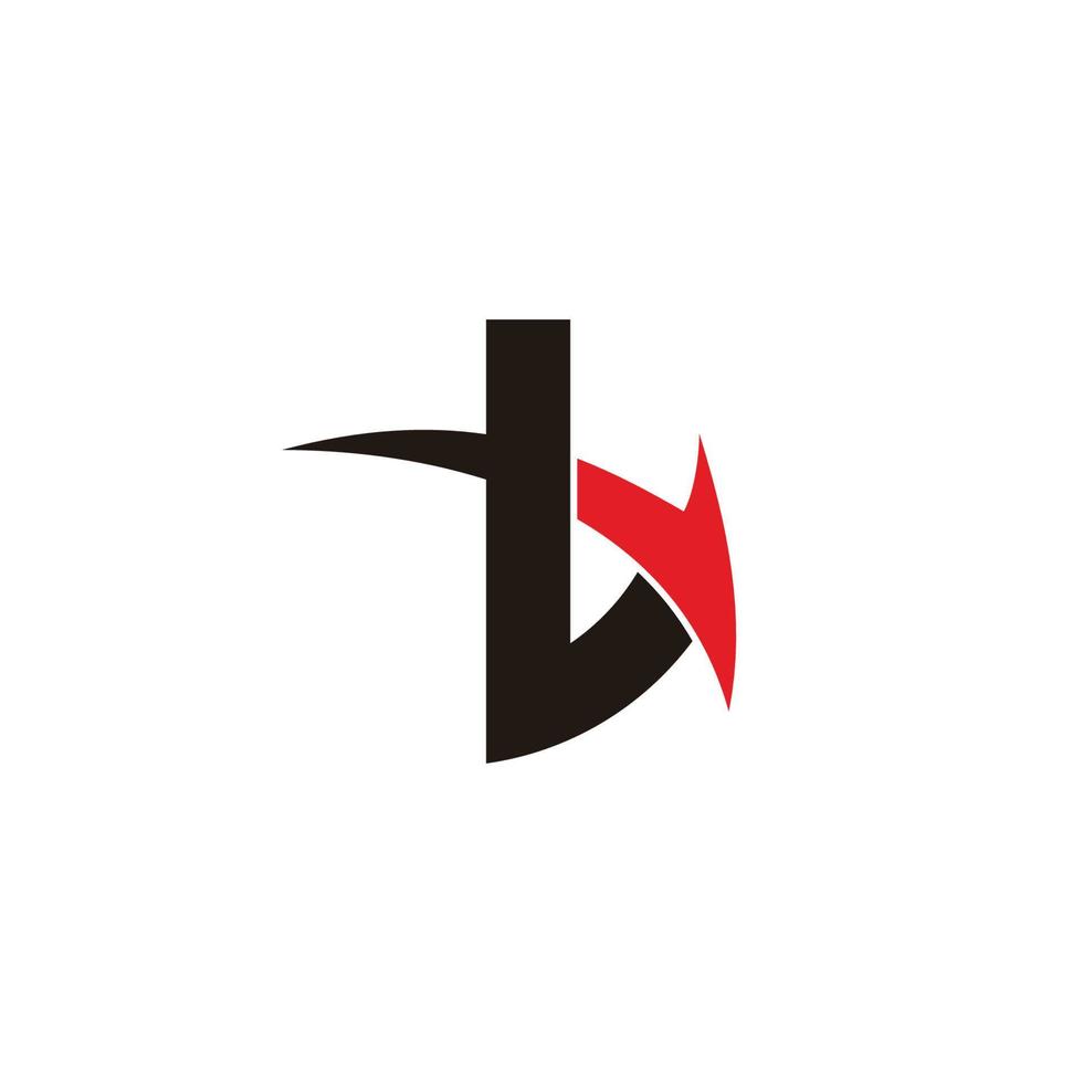 Brief b Kleinbuchstaben Pfeil rauschen Logo Vektor