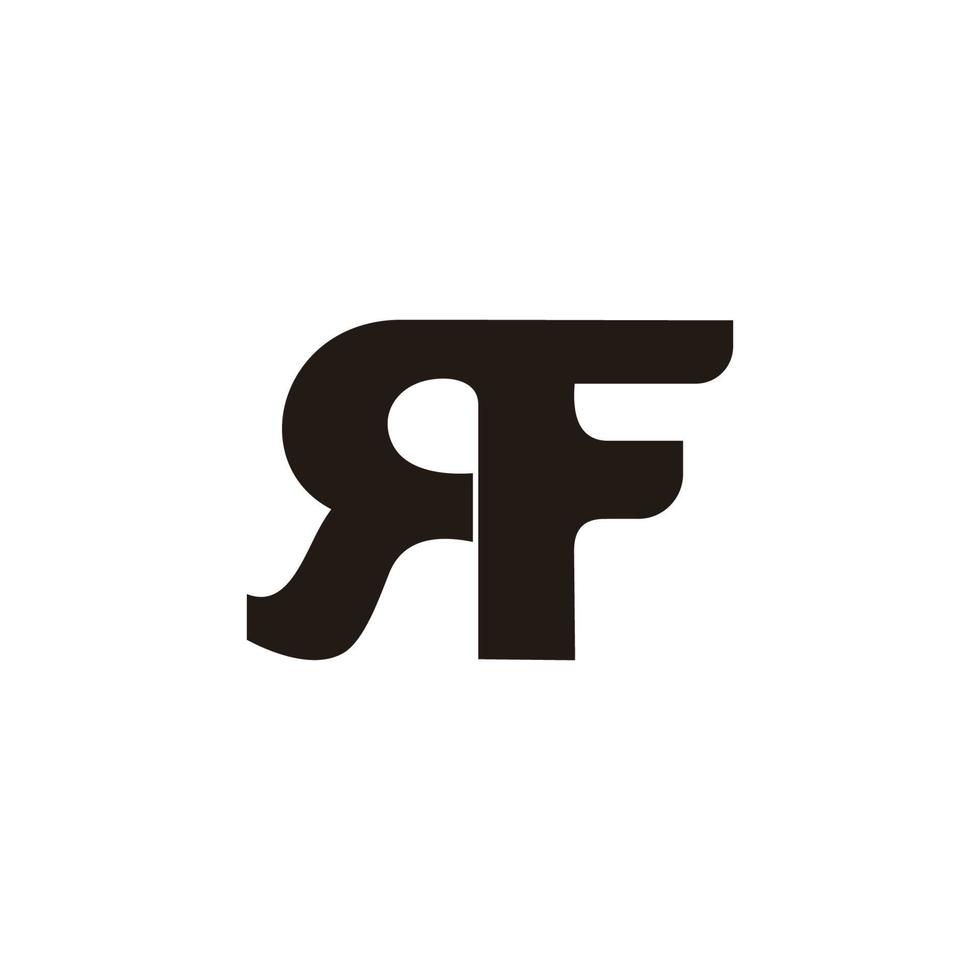 brev rf symbol länkad enkel design logotyp vektor