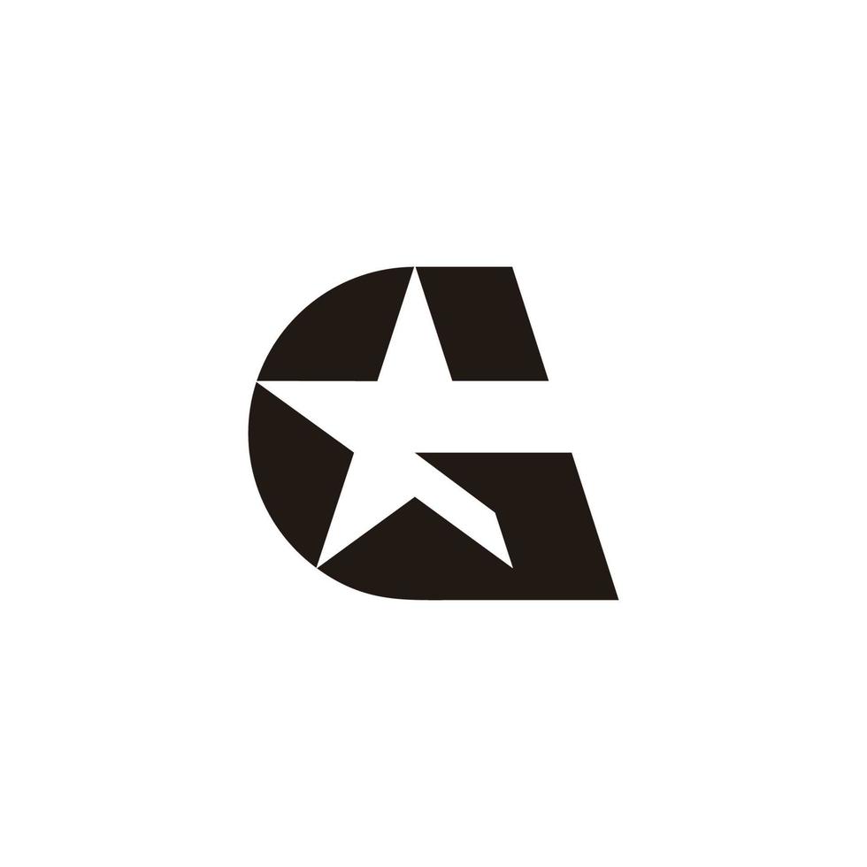 Brief G Star geometrisch bunt einfach Symbol Logo Vektor