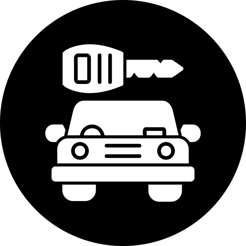 Vermietung Auto Vektor Symbol