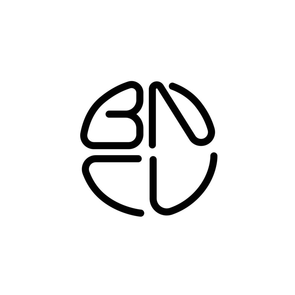 bncu cirkel monogram vektor logotyp