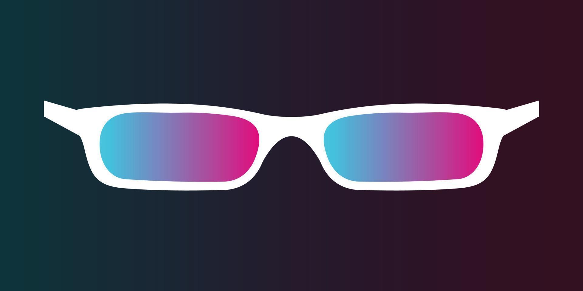 modisch Brille Vektor mit Cyberpunk Stil Weiß Frames