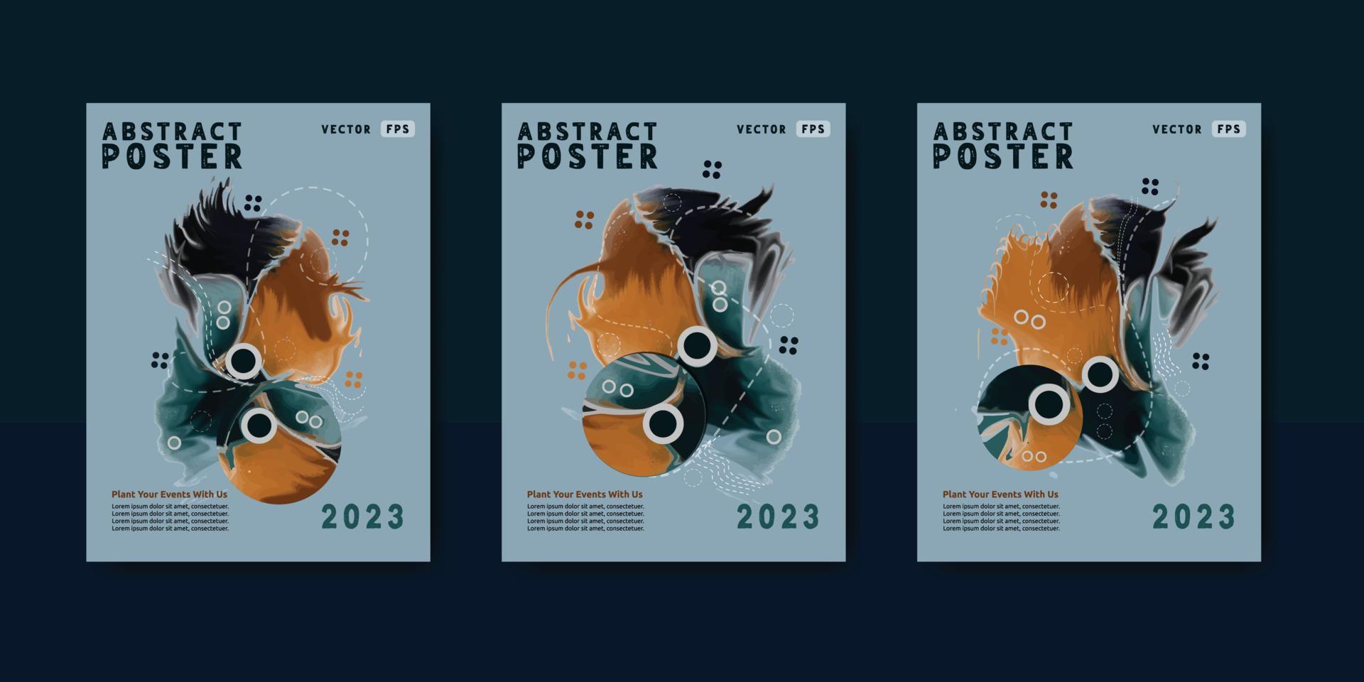 uppsättning abstrakt konst posters med grafisk element. abstrakt konst design vektor