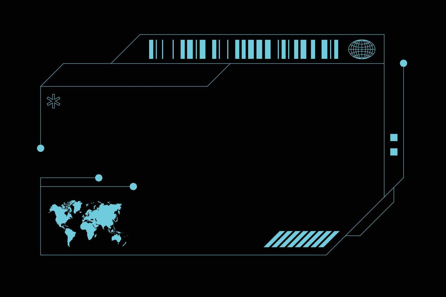 futuristisch Computer Schnittstelle Anzeige zum Kopieren Raum und Hintergrund vektor