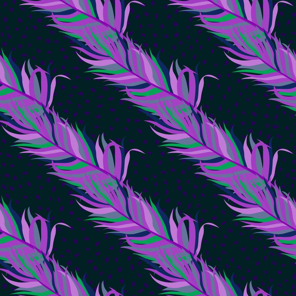 nahtloses Muster mit Federn. abstrakte tropische palmblätter. vektor