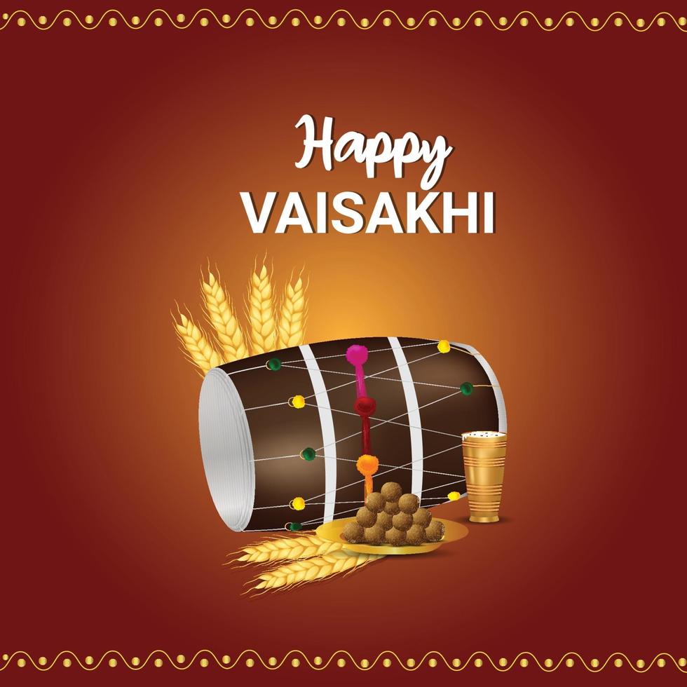 glücklicher Vaisakhi-Feierhintergrund vektor