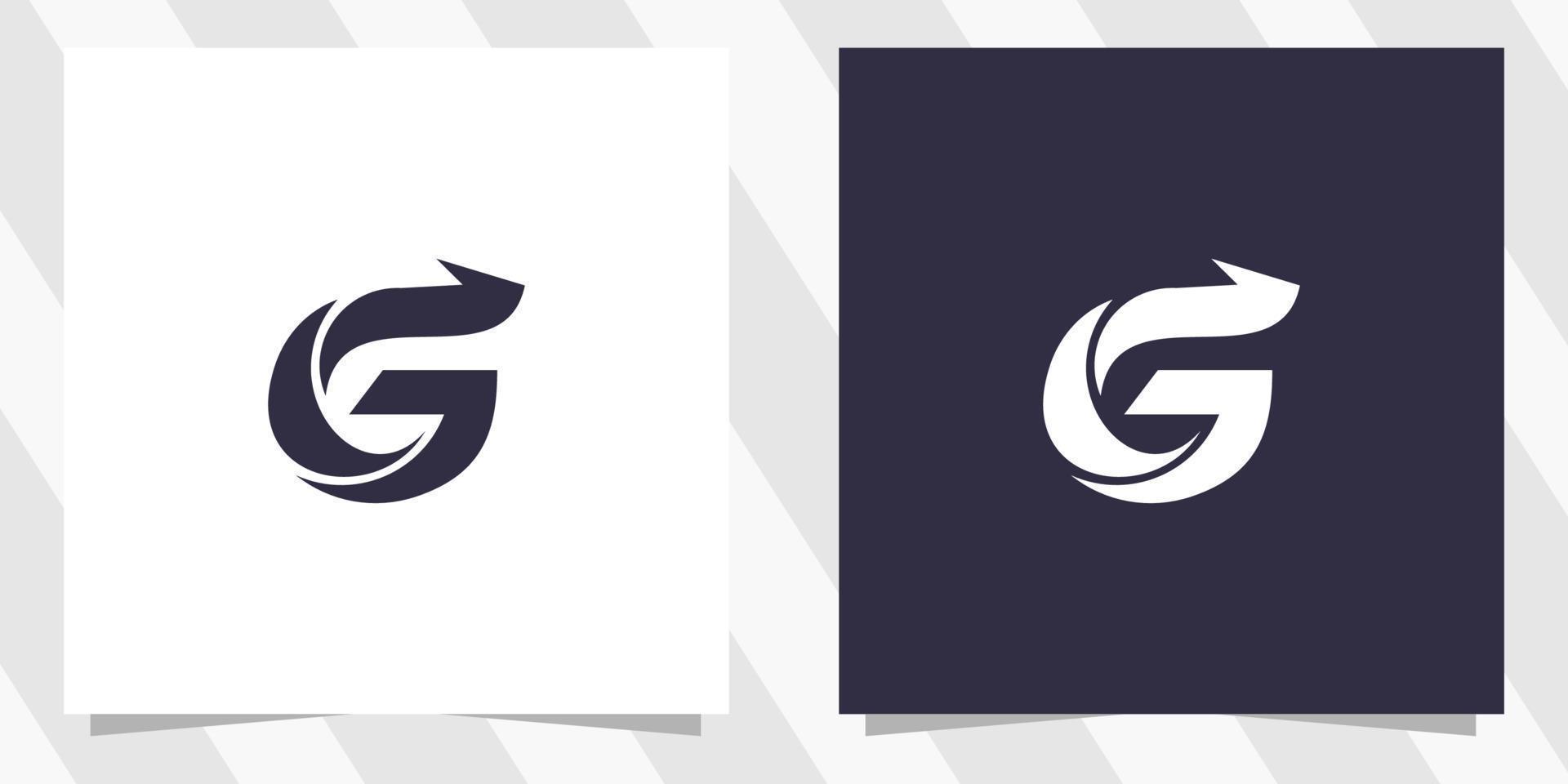 Buchstabe g Logo-Design-Vektor vektor