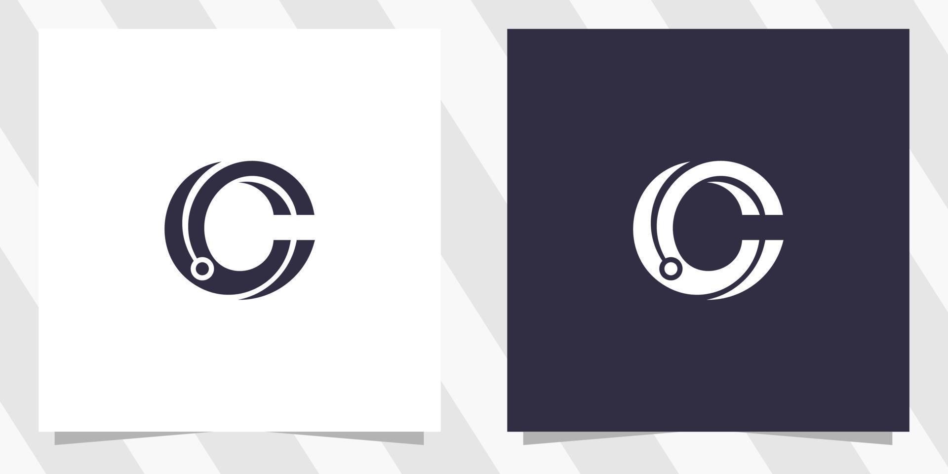 Brief cc c Logo Design vektor