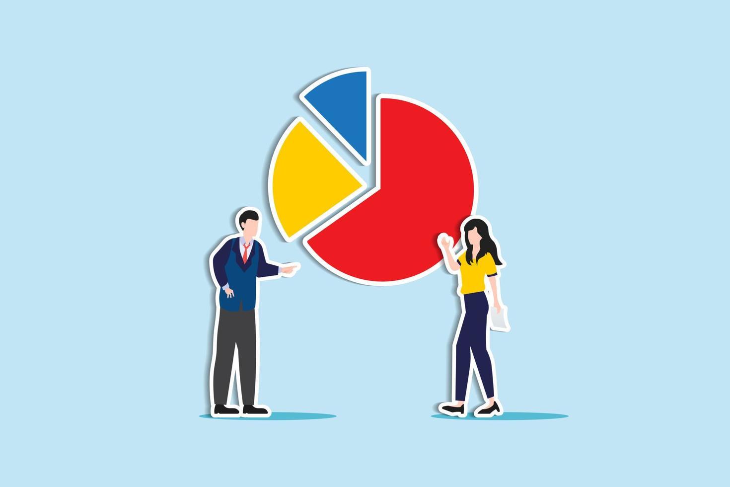 Daten Analytik, Statistik zu analysieren, Geschäft Diagramm, Marketing Forschung, Diagramm zum Optimierung, groß Daten und Information Konzept, Geschäft Menschen Marketing Mannschaft analysieren Diagramm. Papier Schnitt Stil vektor