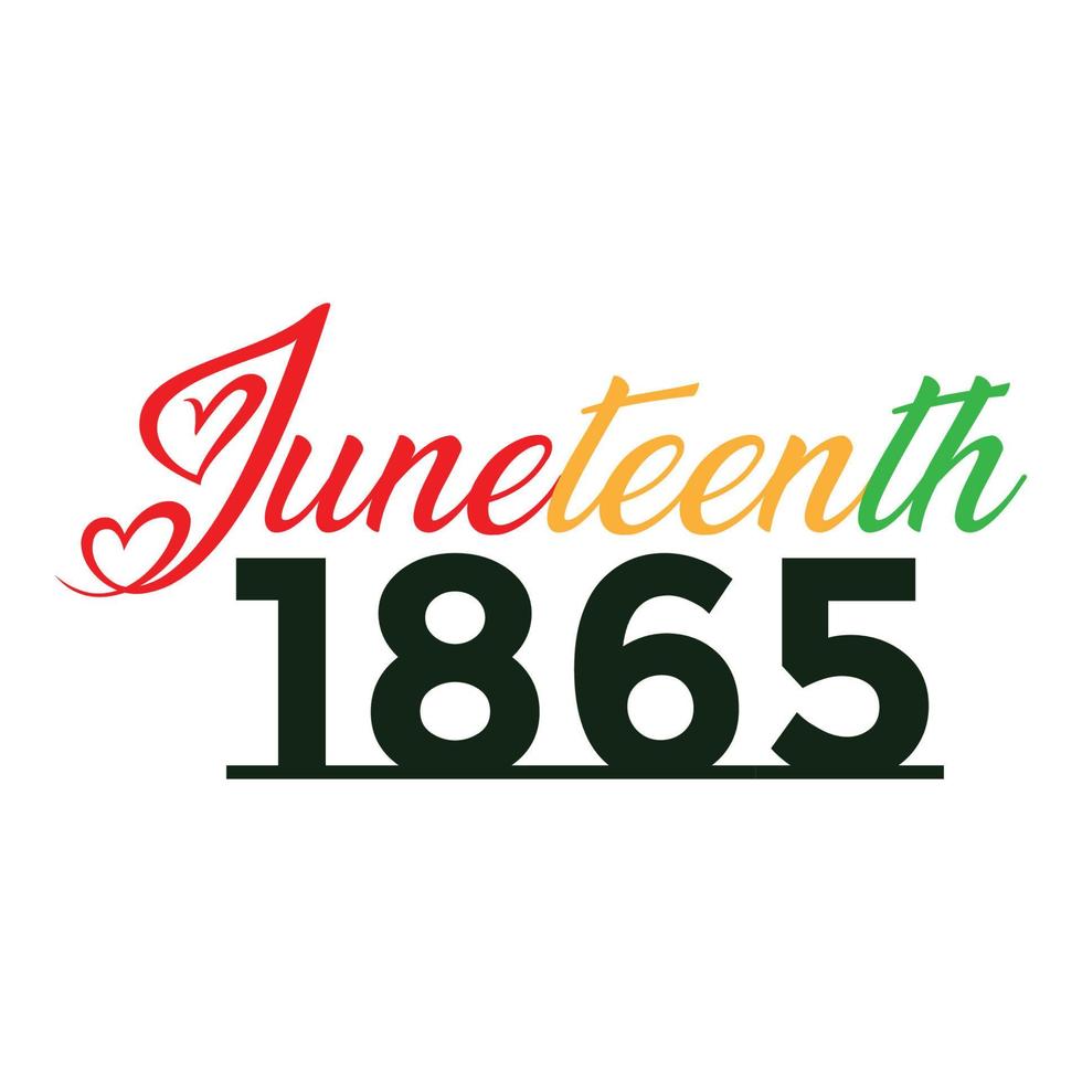 19. Juni - - feiern Freiheit bunt Vektor Typografie Design zum drucken oder verwenden wie Poster, Karte, Flyer oder Banner