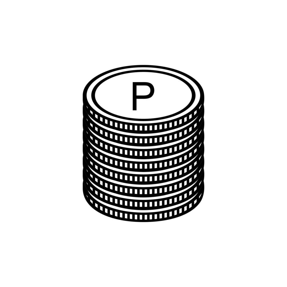 bostwana valuta symbol, botswana pula ikon, bwp tecken. vektor illustration