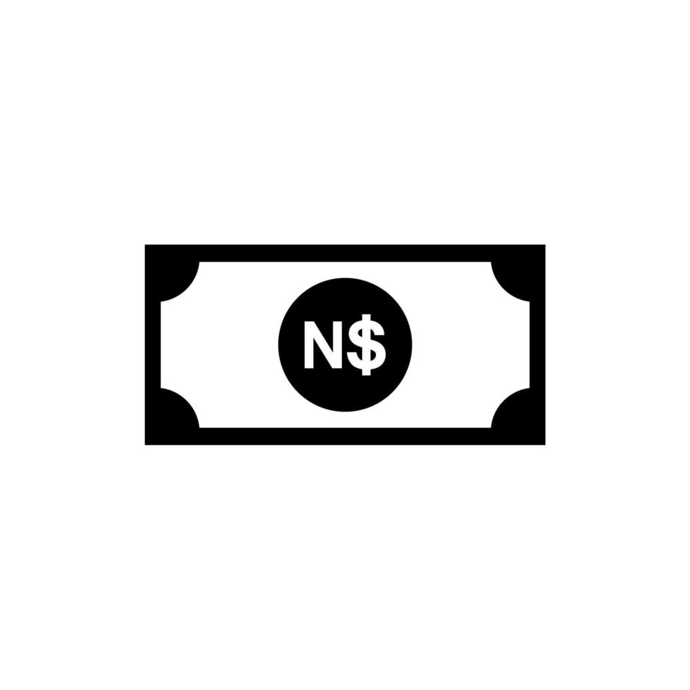 Namibia Währung Symbol, namibian Dollar Symbol, nad unterzeichnen. Vektor Illustration