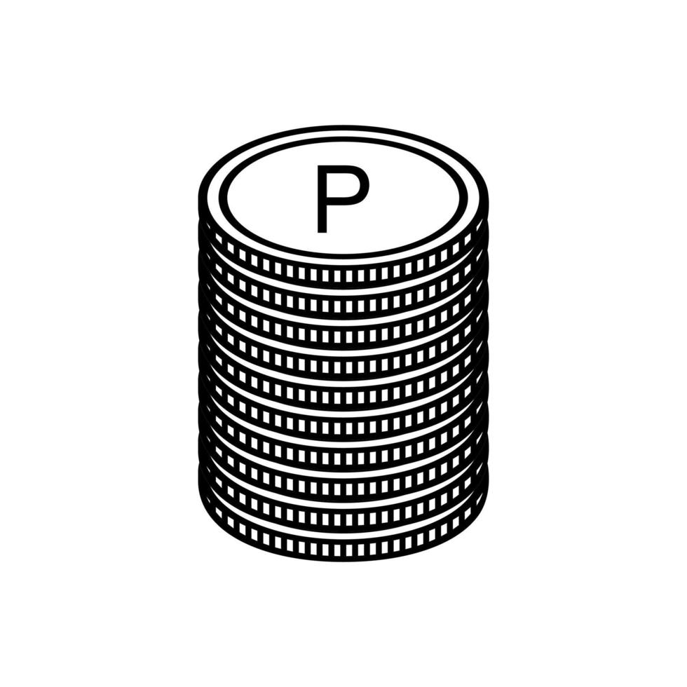 bostwana valuta symbol, botswana pula ikon, bwp tecken. vektor illustration