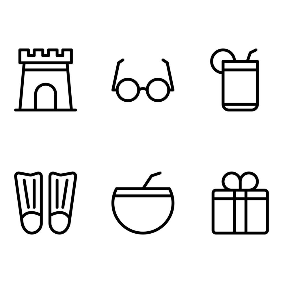 Sommer Icon Set vektor