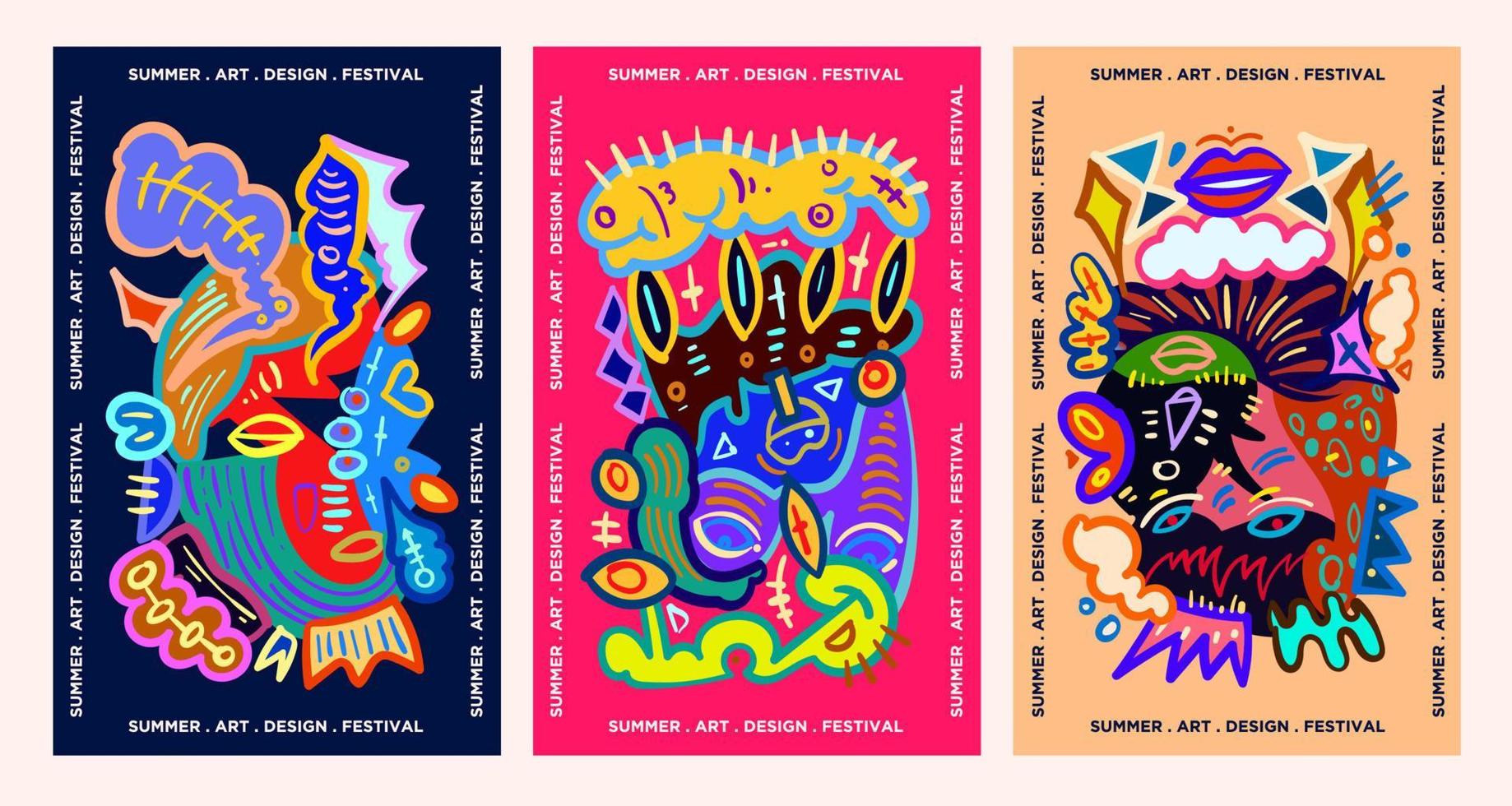 Vektor bunt ethnisch Kunst und Design Illustration zum Sommer- Festival Hintergrund