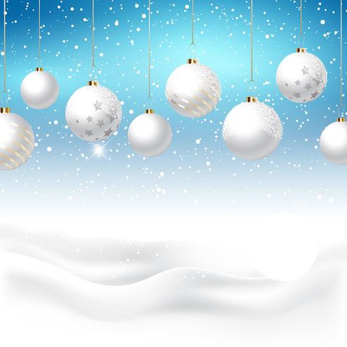 Weihnachtsflitter auf schneebedecktem Hintergrund vektor