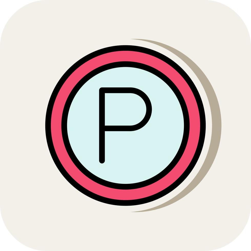 Parkplatz-Vektor-Icon-Design vektor