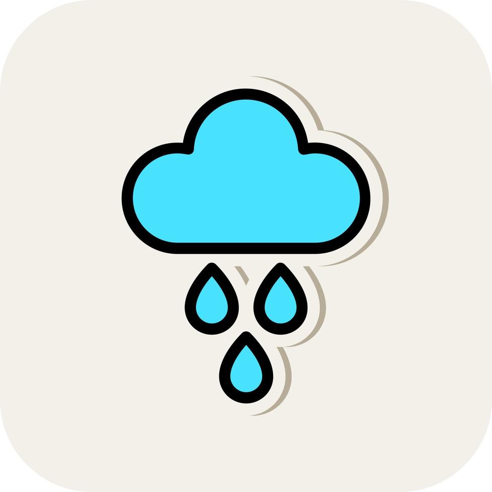 regn vektor ikon design