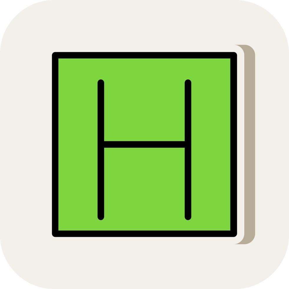 h quadratisches Vektor-Icon-Design vektor