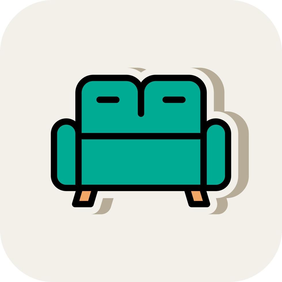 Couch-Vektor-Icon-Design vektor