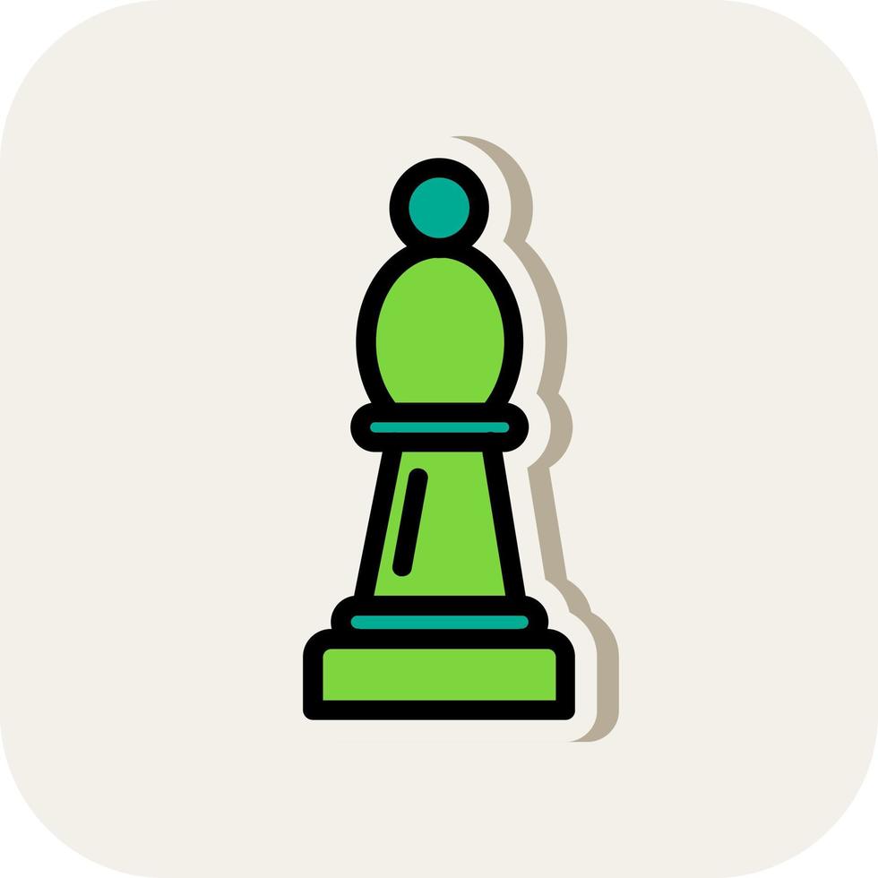 Schach-Bischof-Vektor-Icon-Design vektor