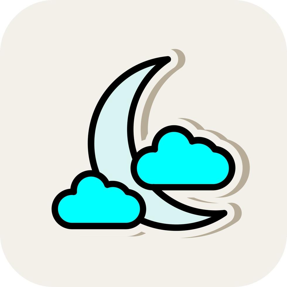 Cloud-Mond-Vektor-Icon-Design vektor