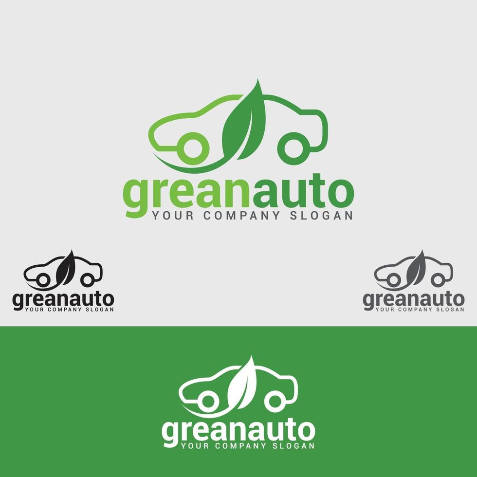 grüne Auto Logo Design Vorlage vektor