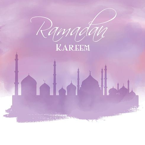 Aquarell Ramadan Hintergrund vektor