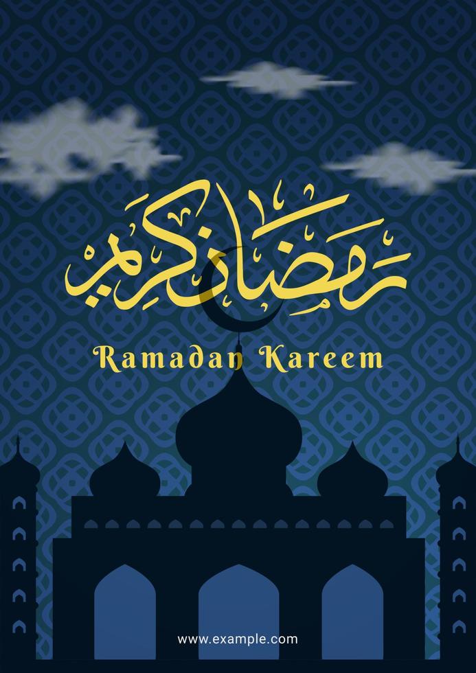 Ramadan kareem Entwürfe. islamisch Gruß Poster Vorlage mit Ramadan zum Feier Design. Hintergrund, Banner, Abdeckung, Hintergrund. Vektor Illustration.