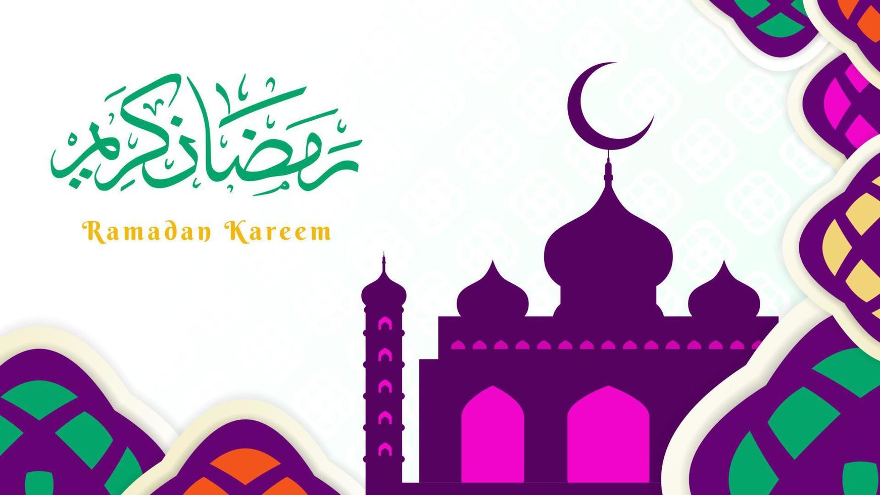 ramadan kareem mönster. islamic hälsning bakgrund mall med ramadan för firande design. baner, omslag, tapet. vektor illustration.