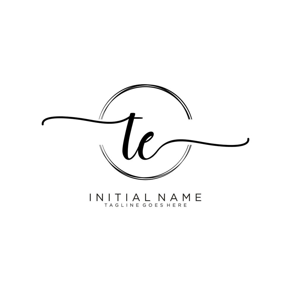 Initiale te feminin Logo Sammlungen Vorlage. Handschrift Logo von Initiale Unterschrift, Hochzeit, Mode, Schmuck, Boutique, Blumen- und botanisch mit kreativ Vorlage zum irgendein Unternehmen oder Geschäft. vektor