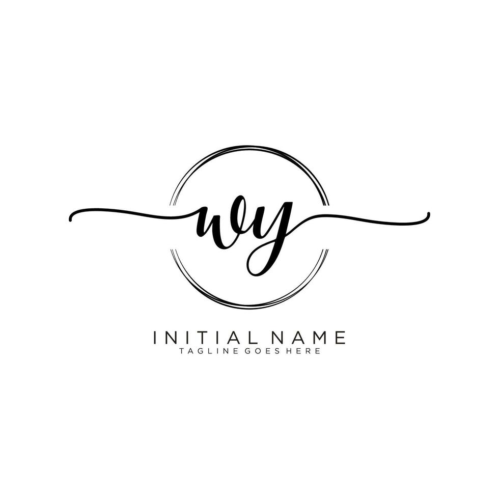 Initiale wy feminin Logo Sammlungen Vorlage. Handschrift Logo von Initiale Unterschrift, Hochzeit, Mode, Schmuck, Boutique, Blumen- und botanisch mit kreativ Vorlage zum irgendein Unternehmen oder Geschäft. vektor