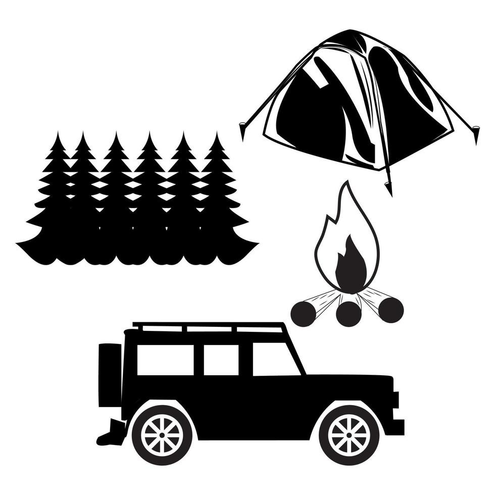 kostenlos Vektor Camping und Abenteuer Beschriftung Sammlung