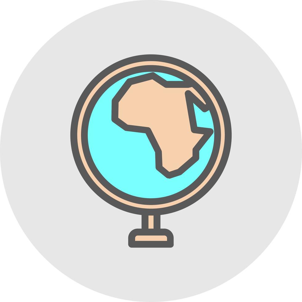 Globus Afrika Vektor Icon Design